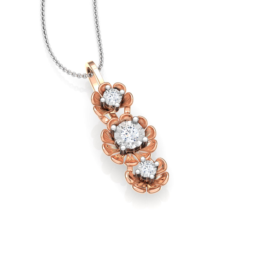 Floral Diamond Miracle Plate Pendant