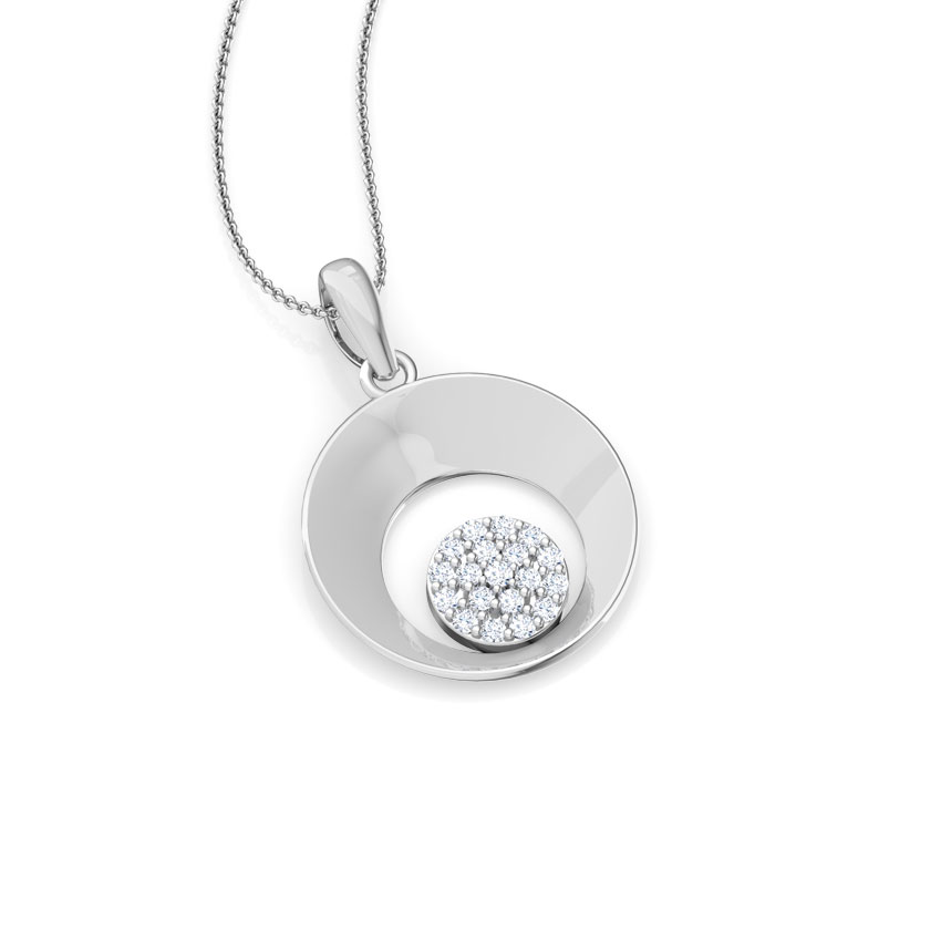 Diamond Clustered Loop Pendant