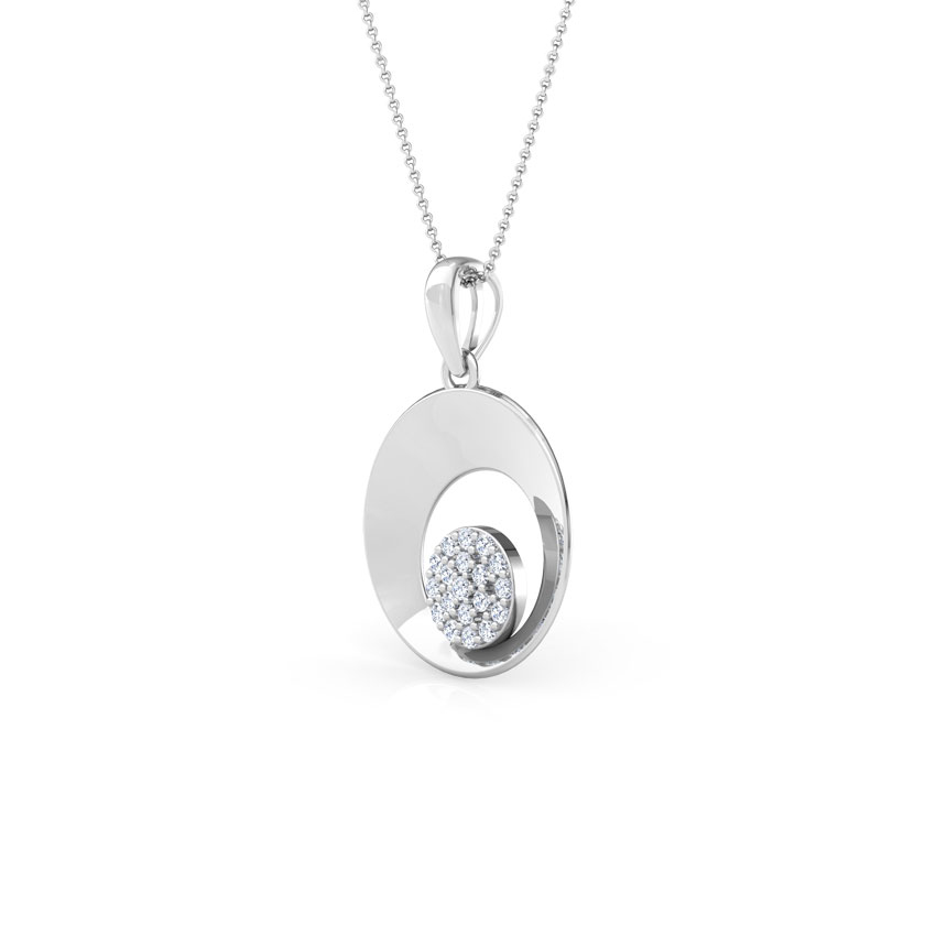 Diamond Clustered Loop Pendant