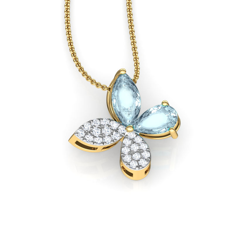 Gleem Butterfly Gemstone Pendant