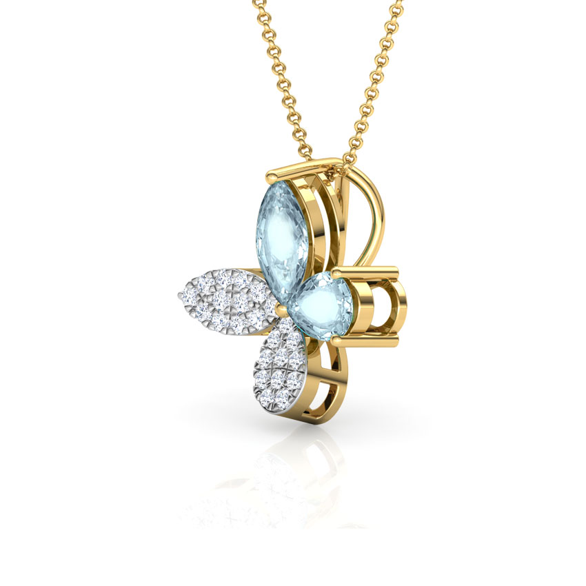 Gleem Butterfly Gemstone Pendant