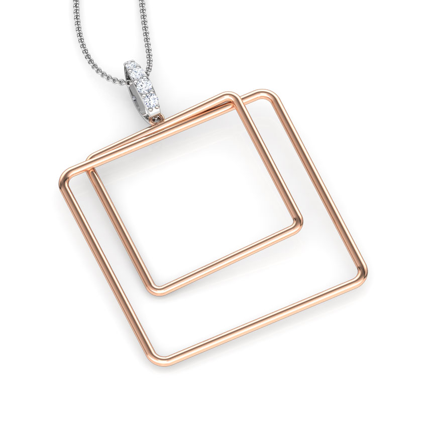 Minimalistic Quad Diamond Pendant