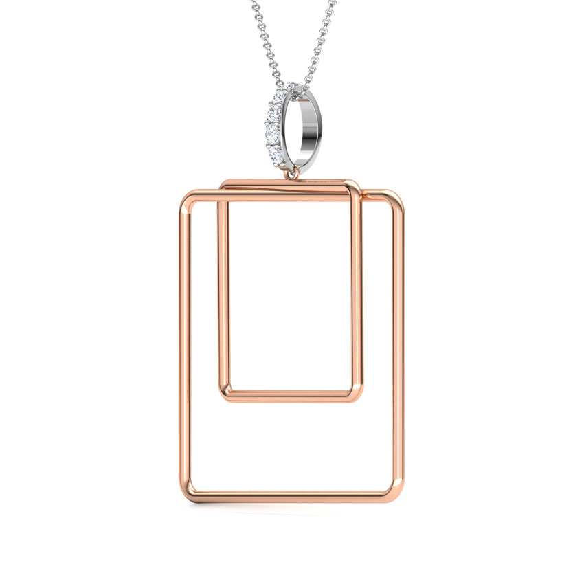 Minimalistic Quad Diamond Pendant