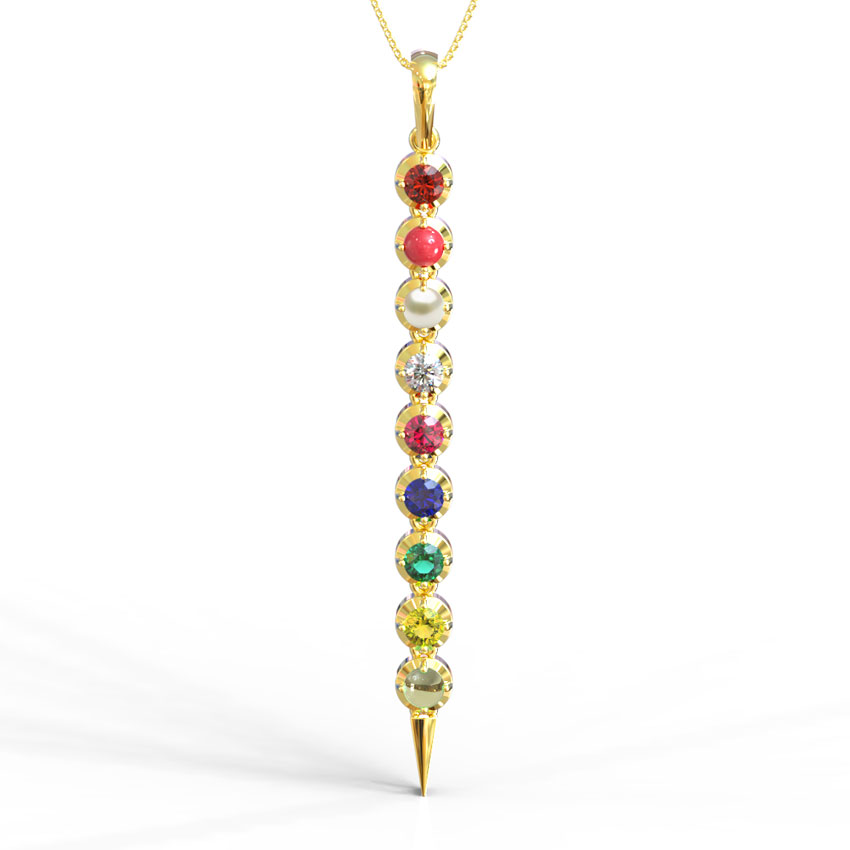 Linear Navratna Pendant