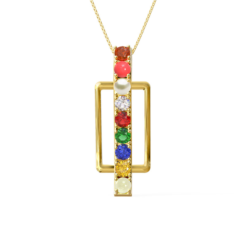 Edgy Navratna Pendant
