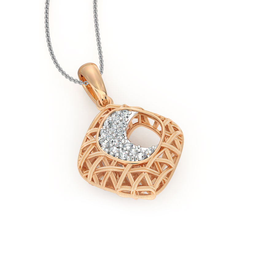 Modish Interlaced Diamond Pendant Modish Interlaced Diamond Pendant