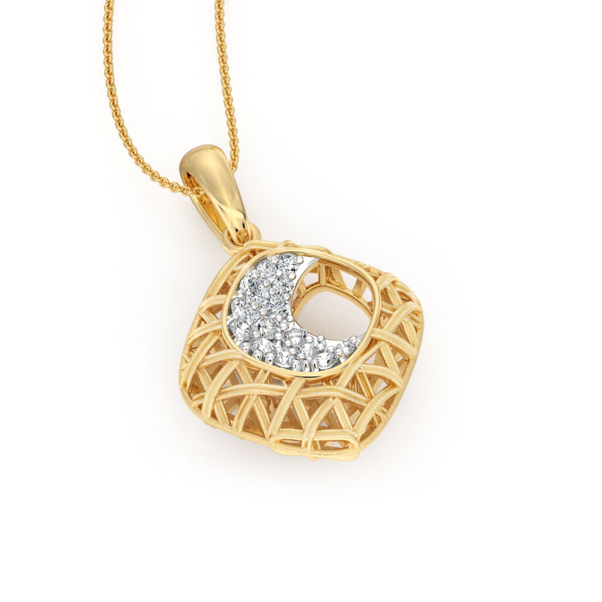 Modish Interlaced Diamond Pendant Modish Interlaced Diamond Pendant