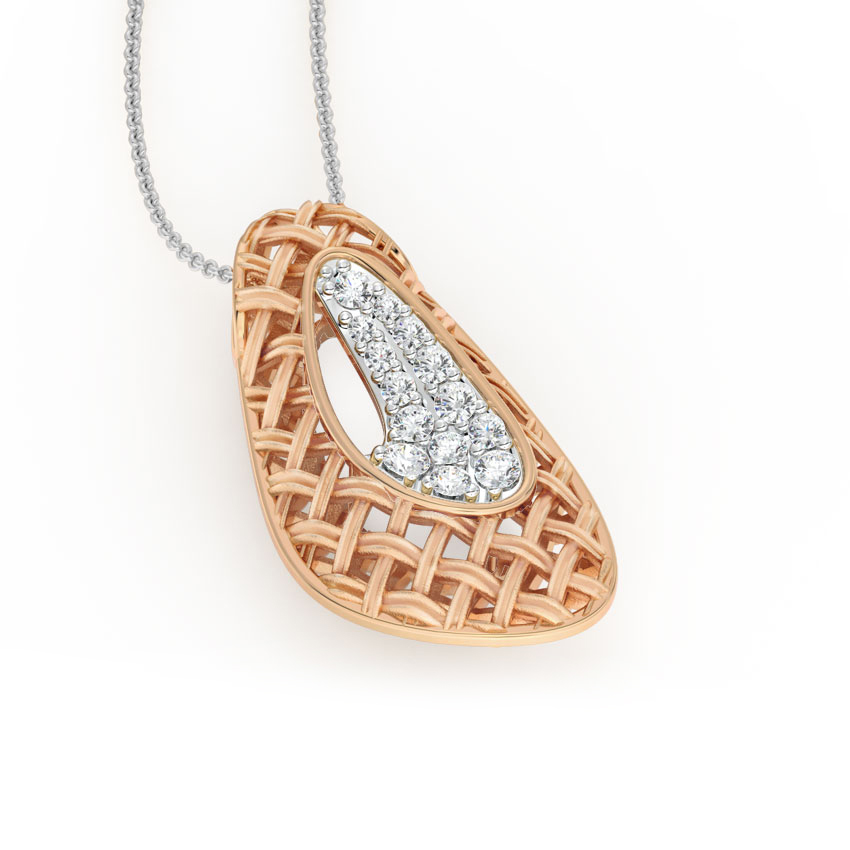 Asymmetric Twill Diamond Pendant Asymmetric Twill Diamond Pendant