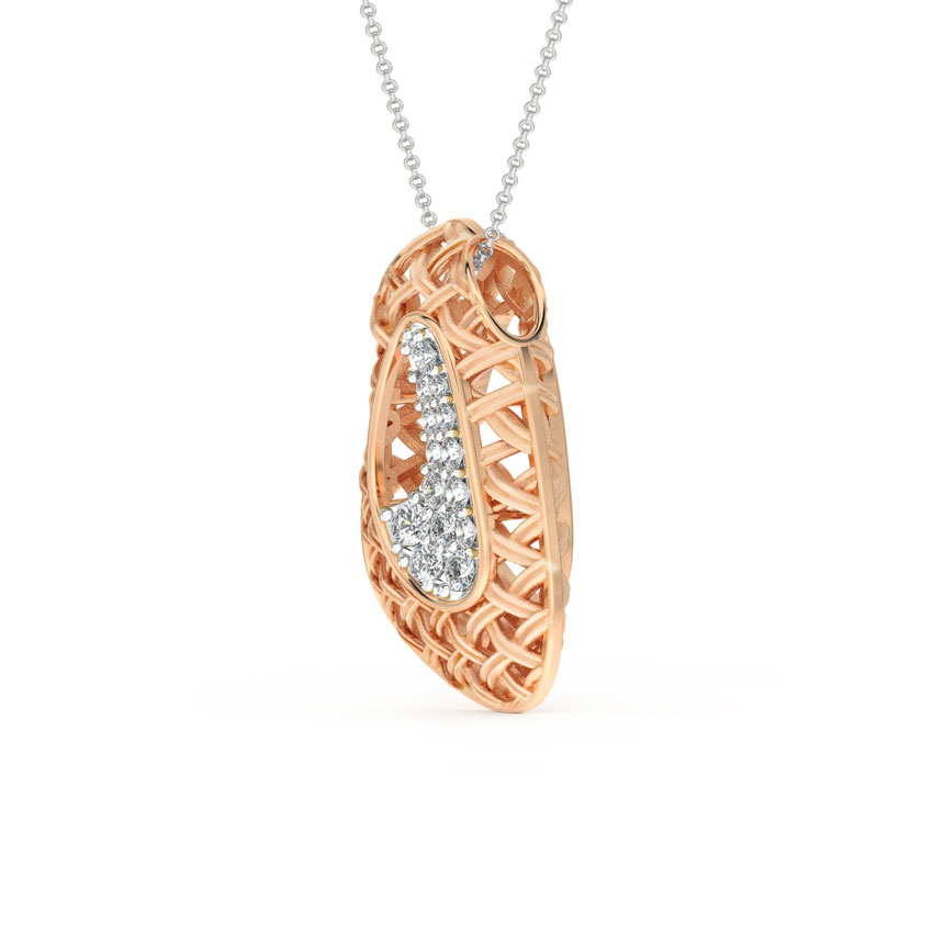 Asymmetric Twill Diamond Pendant Asymmetric Twill Diamond Pendant