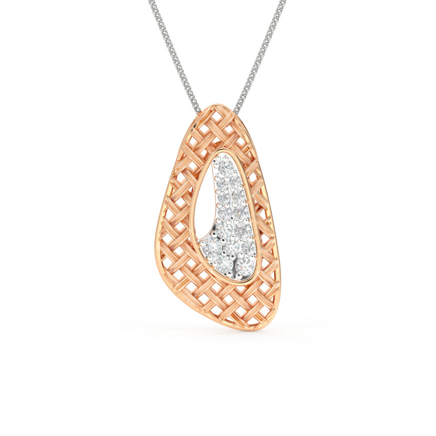 Asymmetric Twill Diamond Pendant Asymmetric Twill Diamond Pendant