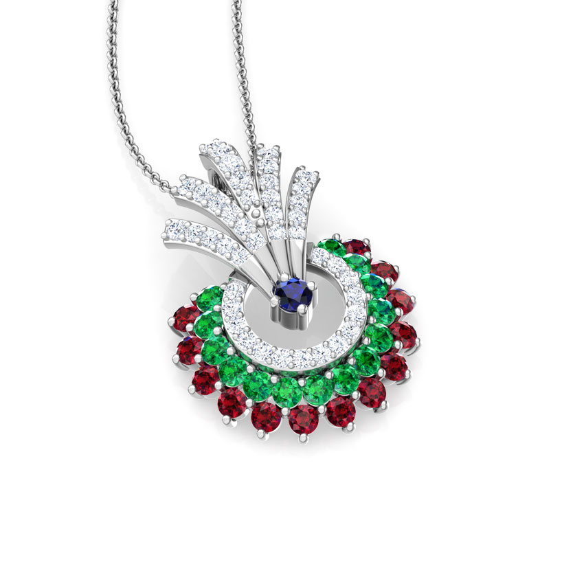 Hrishita Vibrant Gemstone Pendant Hrishita Vibrant Gemstone Pendant