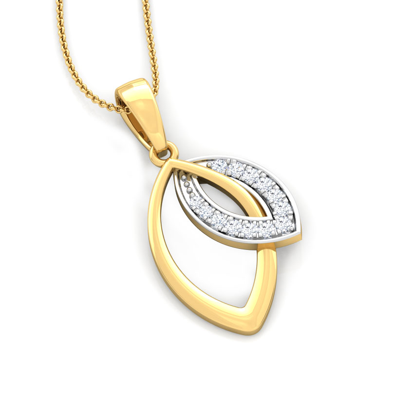 Duo Petals Diamond Pendant