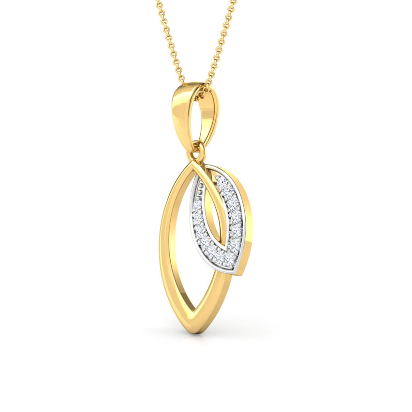 Duo Petals Diamond Pendant