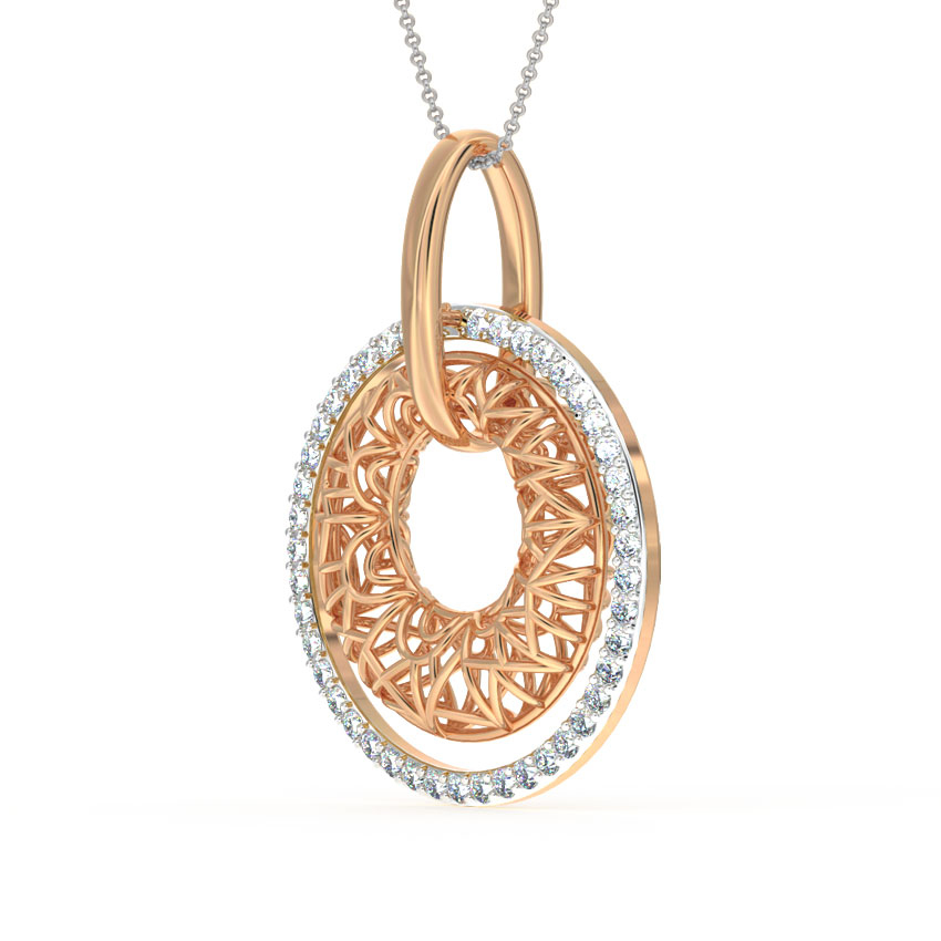 Aztec Halo Mesh Diamond Pendant Aztec Halo Mesh Diamond Pendant