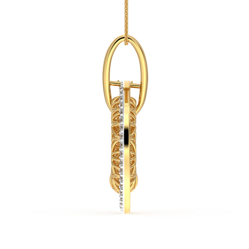 Aztec Halo Mesh Diamond Pendant Aztec Halo Mesh Diamond Pendant