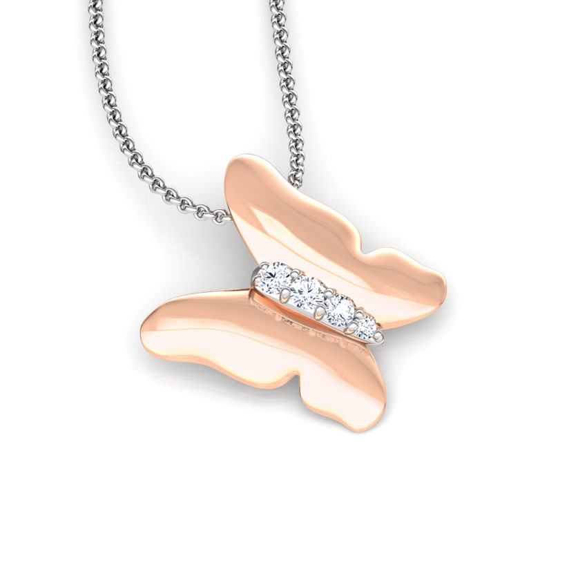 Ada Diamond Butterfly Pendant Delicate Pendant CaratLane