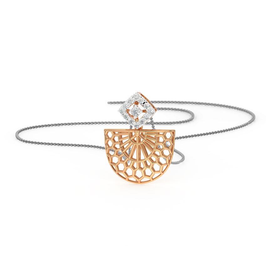 Flare Mesh Diamond Pendant