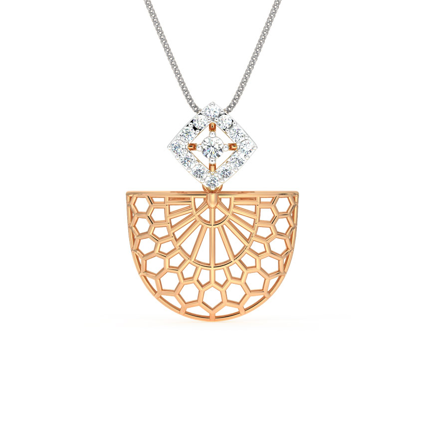 Flare Mesh Diamond Pendant