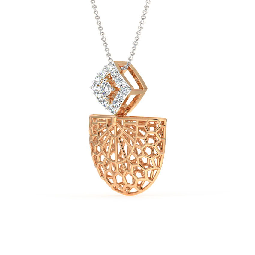 Flare Mesh Diamond Pendant