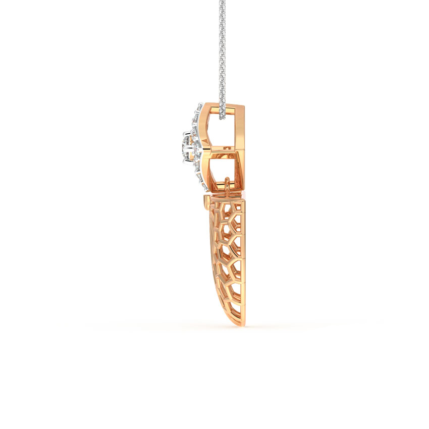 Flare Mesh Diamond Pendant