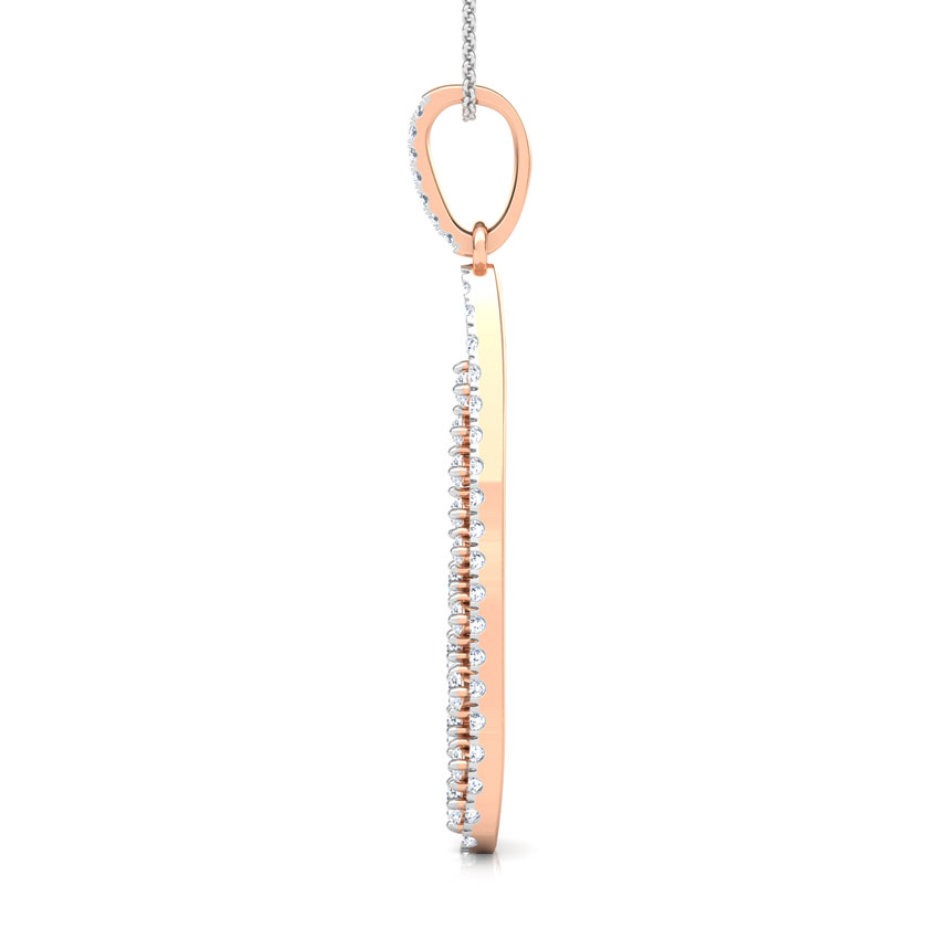 Pear Lattice Diamond Pendant