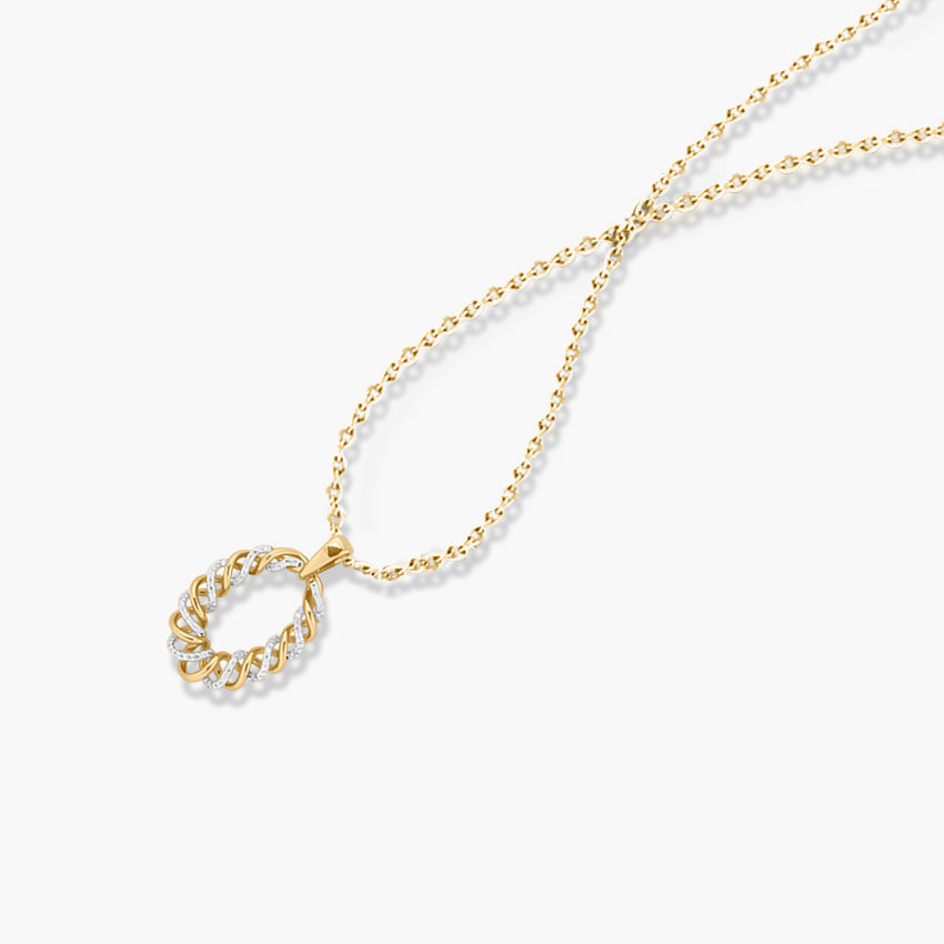 Graceful Entwined Diamond Pendant