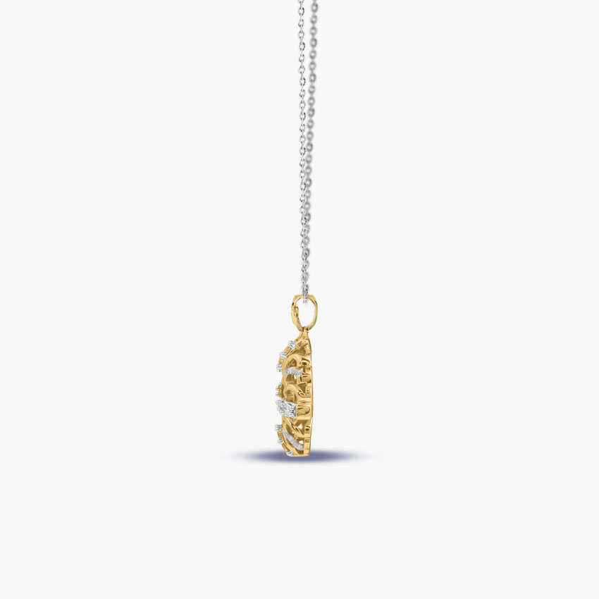 Graceful Entwined Diamond Pendant