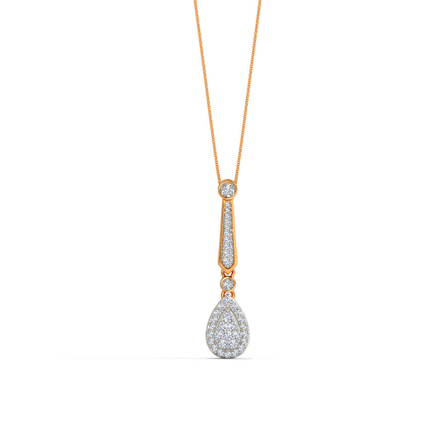 Diamond Pendants 18 Karat Rose Gold Mighty Pear Diamond Pendant