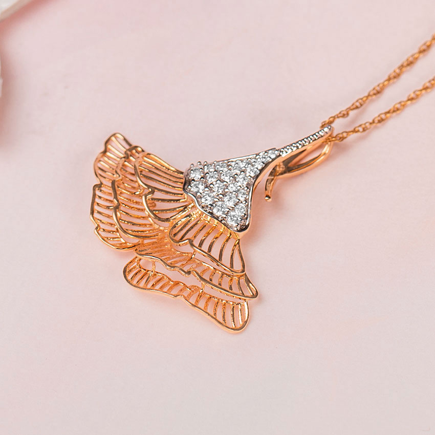 Ginko Leaf Diamond Pendant Ginko Leaf Diamond Pendant