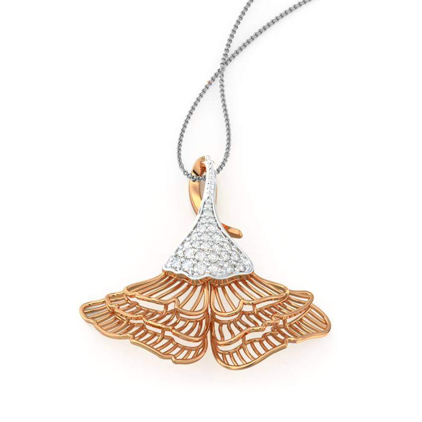 Ginko Leaf Diamond Pendant Ginko Leaf Diamond Pendant