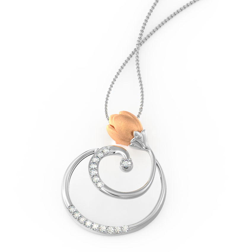 Swirl Tulip Diamond Pendant Swirl Tulip Diamond Pendant
