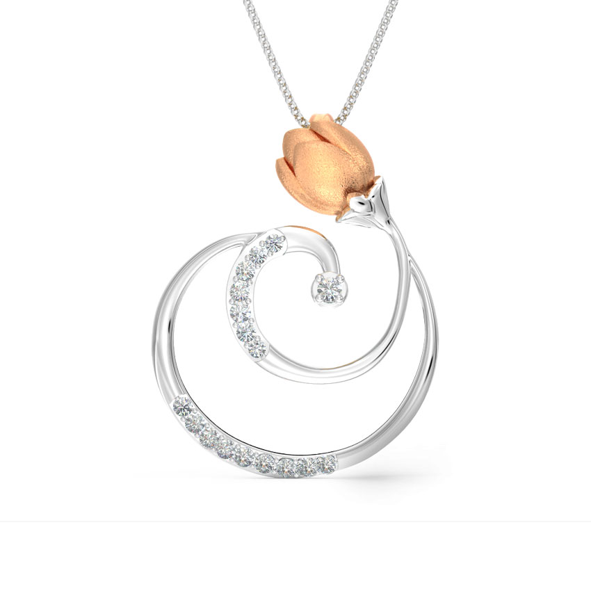 Swirl Tulip Diamond Pendant Swirl Tulip Diamond Pendant