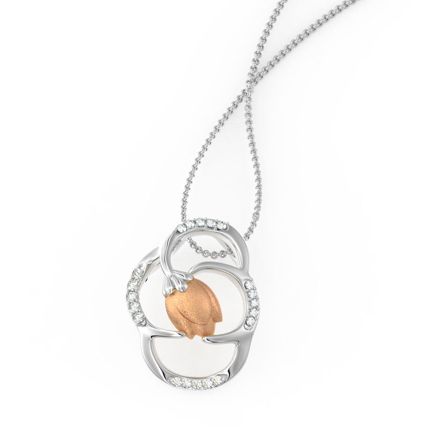 Enclosed Tulip Diamond Pendant Enclosed Tulip Diamond Pendant