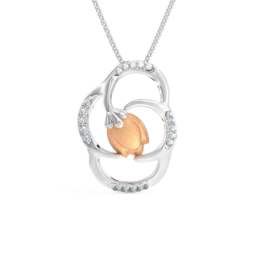 Enclosed Tulip Diamond Pendant Enclosed Tulip Diamond Pendant