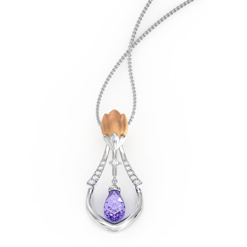 Classic Tulip Gemstone Pendant Classic Tulip Gemstone Pendant