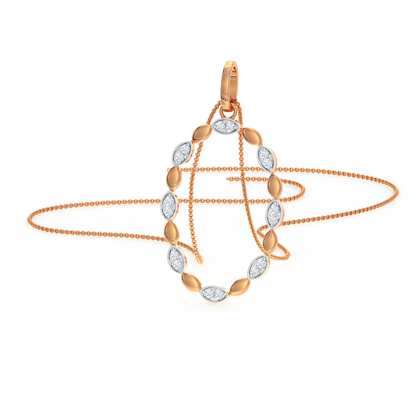 Oval Halo Diamond Pendant