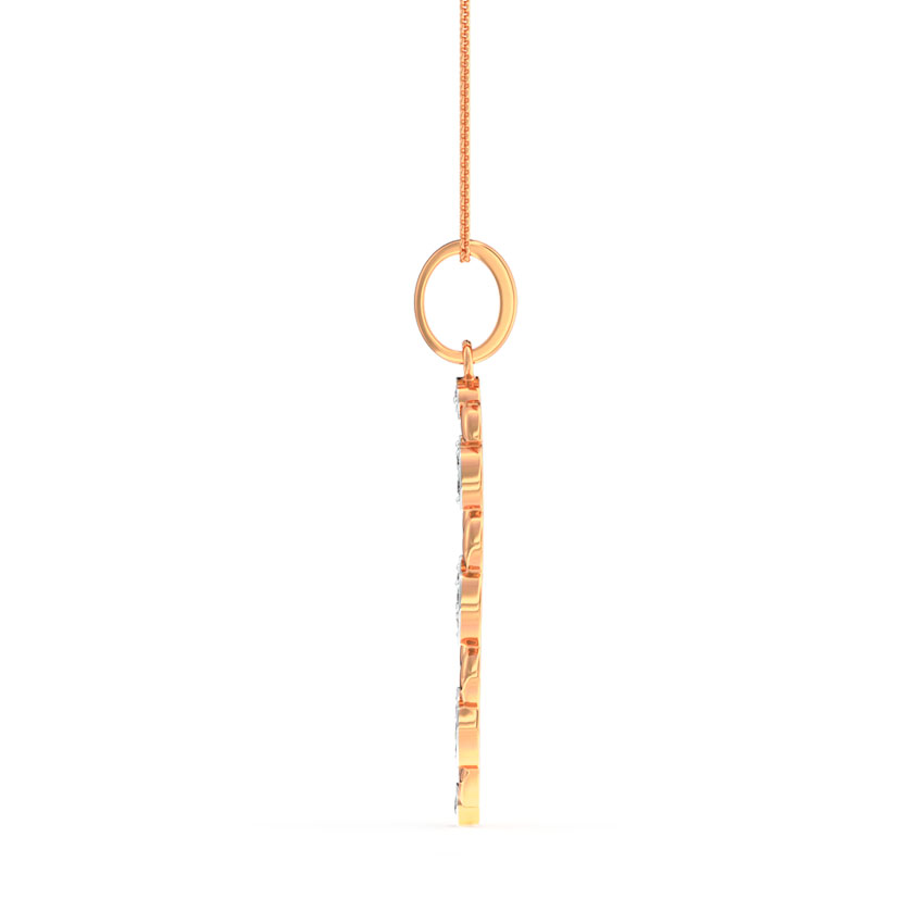 Oval Halo Diamond Pendant