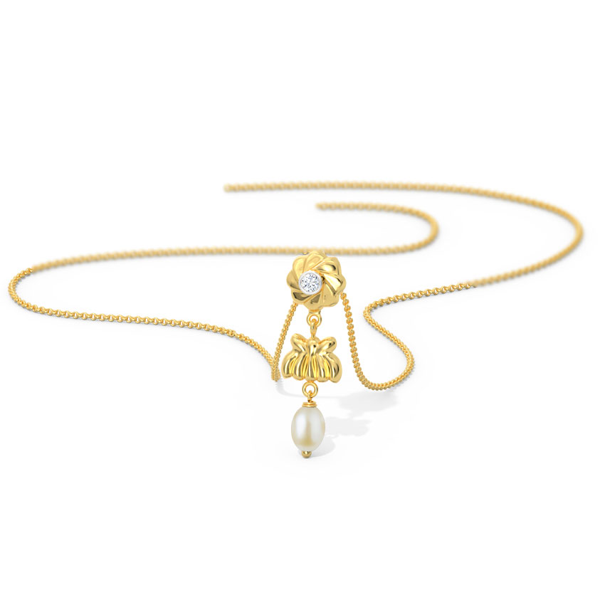 Krupali Floral Pearl Pendant