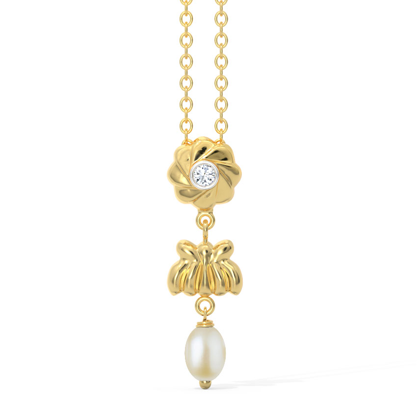 Krupali Floral Pearl Pendant