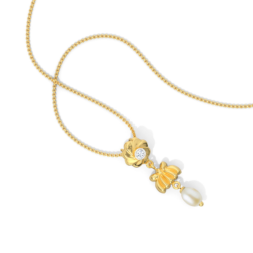 Krupali Floral Pearl Pendant