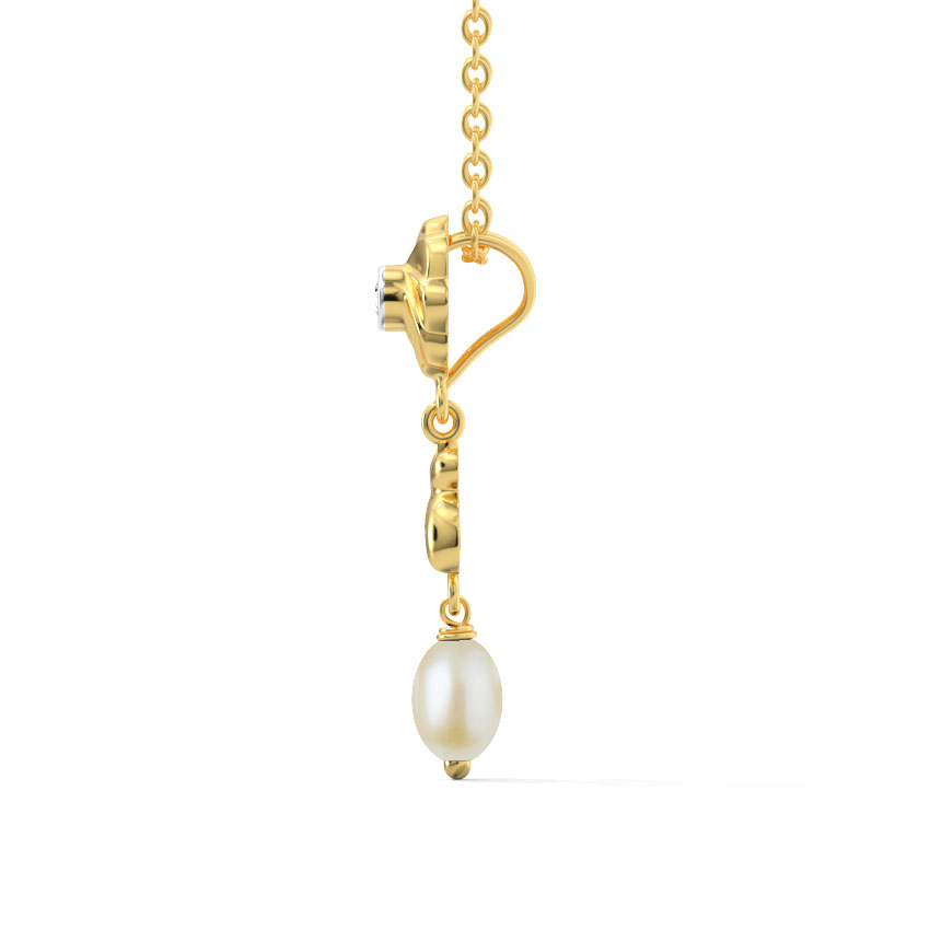 Krupali Floral Pearl Pendant
