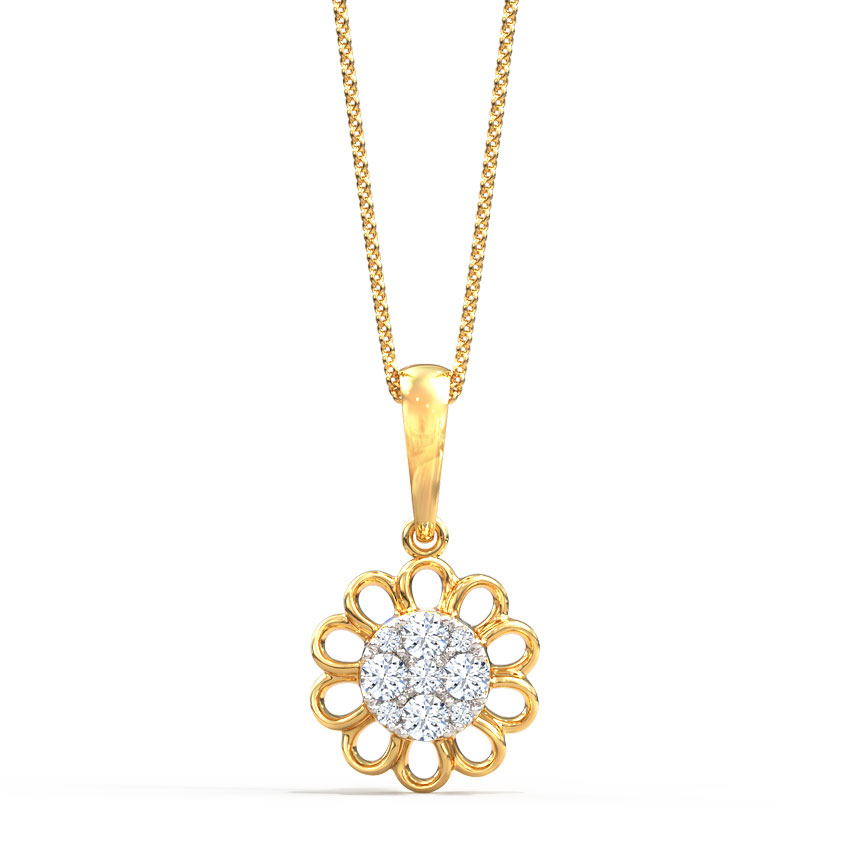 Dainty Blossom Diamond Pendant