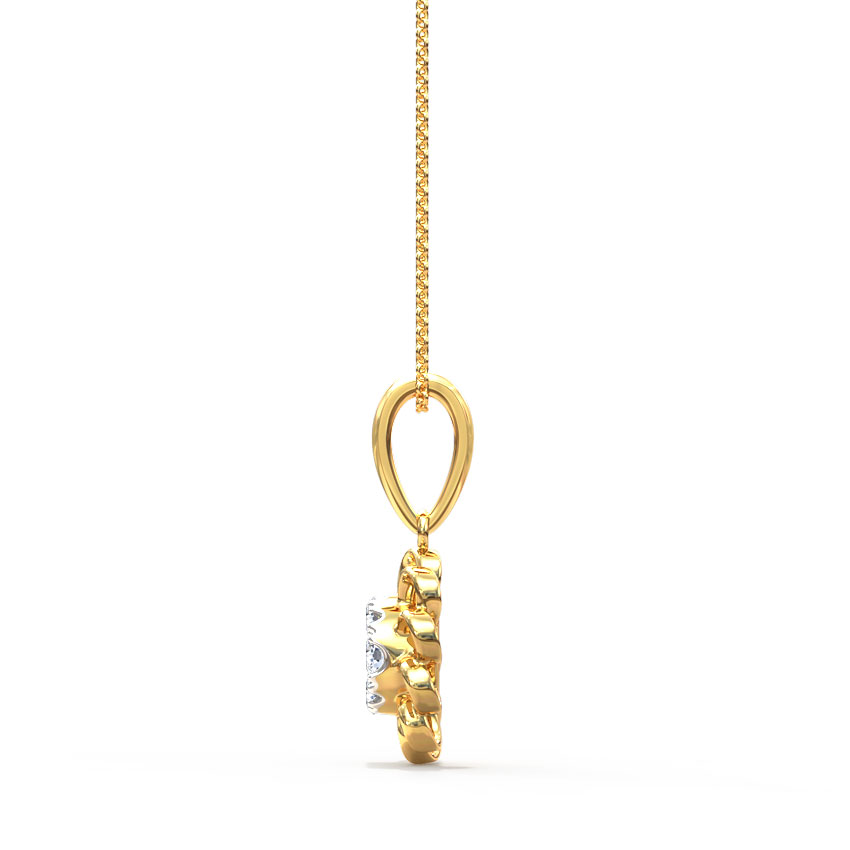 Dainty Blossom Diamond Pendant