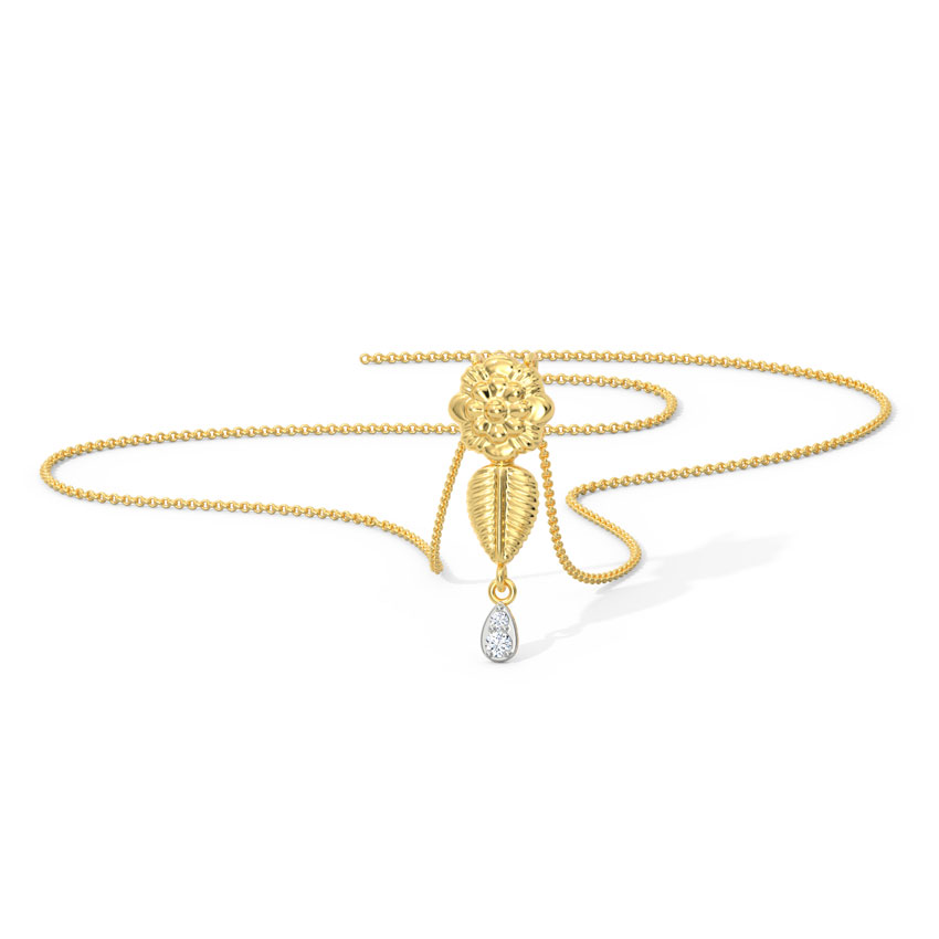 Aarna Leaf Diamond Pendant