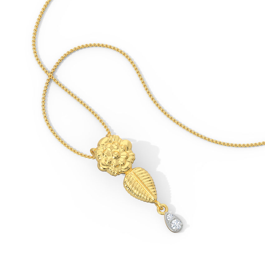 Aarna Leaf Diamond Pendant