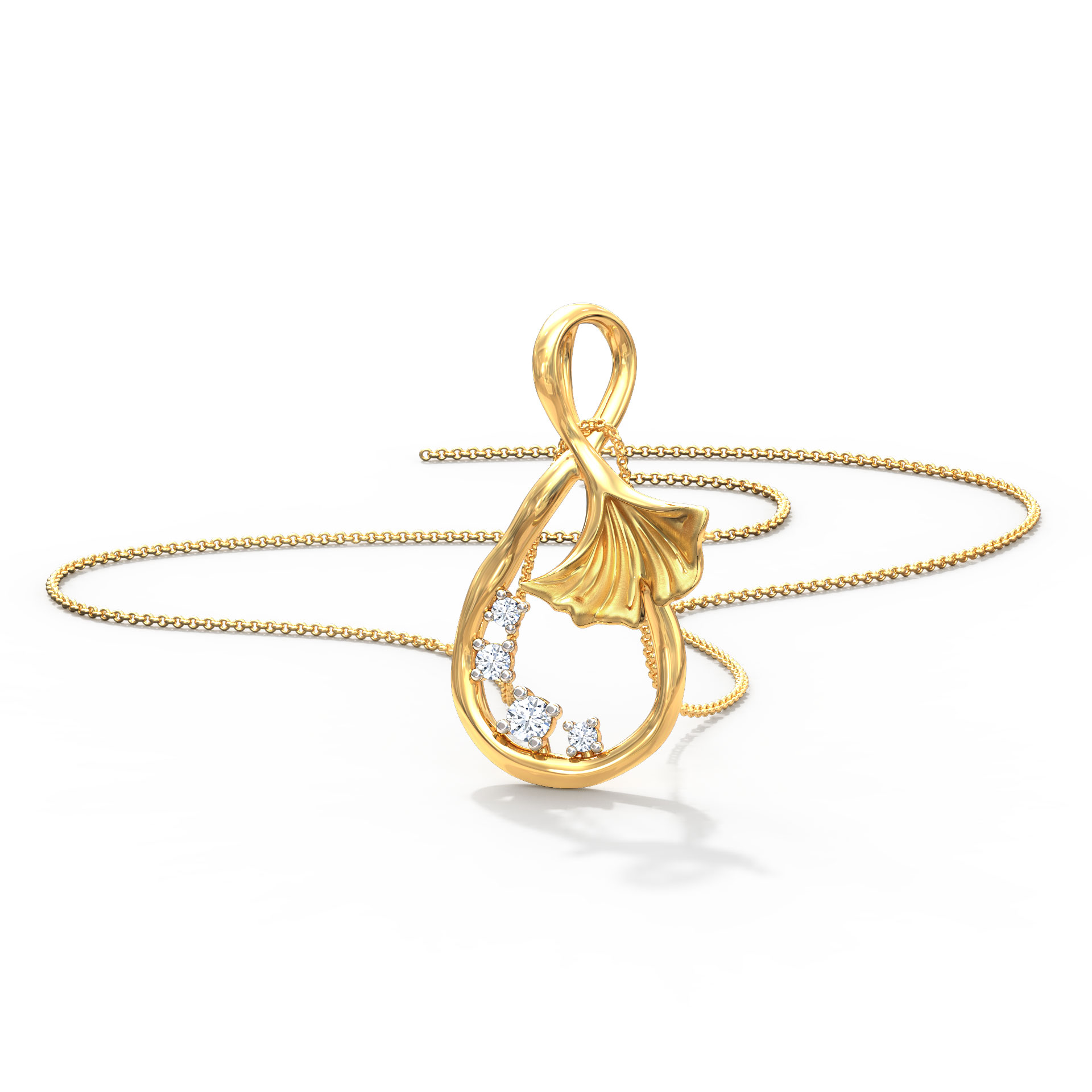 Lovely Ginkgo Diamond Pendant Lovely Ginkgo Diamond Pendant