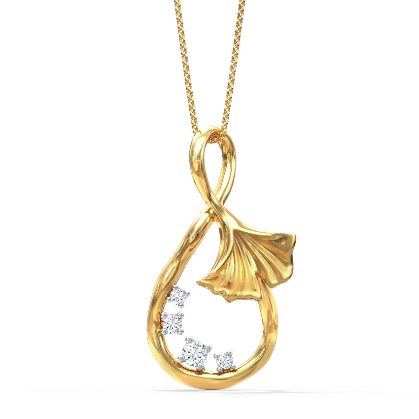 Lovely Ginkgo Diamond Pendant Lovely Ginkgo Diamond Pendant