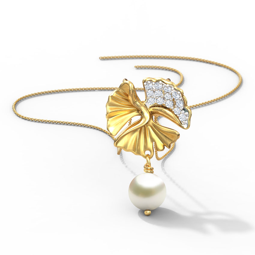 Exquisite Ginkgo Pearl Pendant Exquisite Ginkgo Pearl Pendant