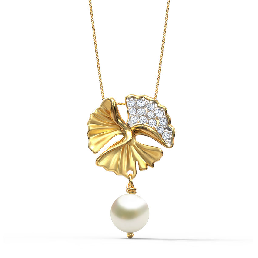 Exquisite Ginkgo Pearl Pendant Exquisite Ginkgo Pearl Pendant