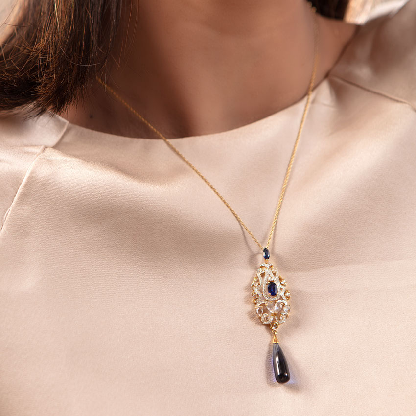 Striking Azure Gemstone Pendant